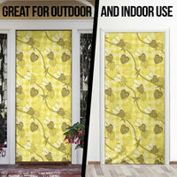 Anthurium Pikake Ti Leaf Palaka Door Cover Yellow Version LT01 - Polynesian Pride