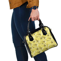 Anthurium Pikake Ti Leaf Palaka Shoulder Handbag Yellow Version LT01 - Polynesian Pride
