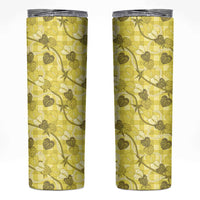 Anthurium Pikake Ti Leaf Palaka Skinny Tumbler Yellow Version LT01 Yellow - Polynesian Pride