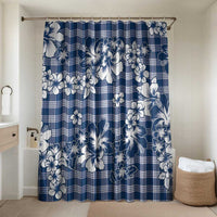Hibiscus Pakala Cobalt Blue Royal Bathroom Set Tropical Floral Stylized - Polynesian Pride