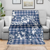 Hibiscus Pakala Cobalt Blue Royal Blanket Tropical Floral Stylized - Polynesian Pride