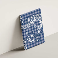 Hibiscus Pakala Cobalt Blue Royal Canvas Wall Art Tropical Floral Stylized - Polynesian Pride