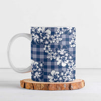 Hibiscus Pakala Cobalt Blue Royal Ceramic Mug Tropical Floral Stylized - Polynesian Pride
