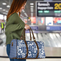 Hibiscus Pakala Cobalt Blue Royal Travel Bag Tropical Floral Stylized - Polynesian Pride