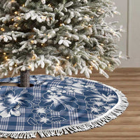 Hibiscus Pakala Cobalt Blue Royal Tree Skirt Tropical Floral Stylized LT01 - Polynesian Pride
