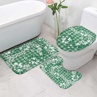 Hibiscus Pakala Emerald Green Bathroom Set Tropical Floral Stylized - Polynesian Pride