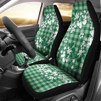 Hibiscus Pakala Emerald Green Car Seat Cover Tropical Floral Stylized - Polynesian Pride