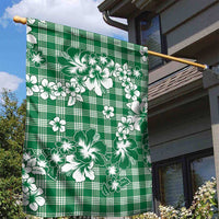 Hibiscus Pakala Emerald Green Garden Flag Tropical Floral Stylized - Polynesian Pride