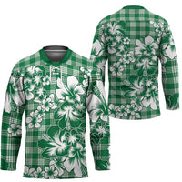 Hibiscus Pakala Emerald Green Hockey Jersey Tropical Floral Stylized LT01 - Polynesian Pride