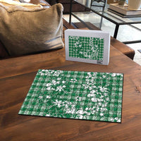 Hibiscus Pakala Emerald Green Puzzle Tropical Floral Stylized - Polynesian Pride