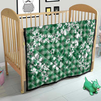 Hibiscus Pakala Emerald Green Quilt Tropical Floral Stylized - Polynesian Pride