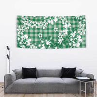 Hibiscus Pakala Emerald Green Tapestry Tropical Floral Stylized - Polynesian Pride