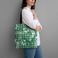 Hibiscus Pakala Emerald Green Tote Bag Tropical Floral Stylized - Polynesian Pride