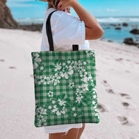 Hibiscus Pakala Emerald Green Tote Bag Tropical Floral Stylized - Polynesian Pride