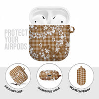 Hibiscus Pakala Bronze Brown AirPods Case Tropical Floral Stylized LT01 - Polynesian Pride