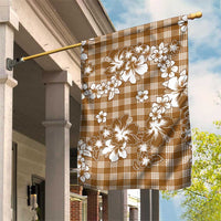 Hibiscus Pakala Bronze Brown Garden Flag Tropical Floral Stylized - Polynesian Pride