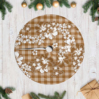 Hibiscus Pakala Bronze Brown Tree Skirt Tropical Floral Stylized LT01 Casual Brown - Polynesian Pride