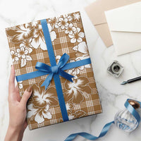 Hibiscus Pakala Bronze Brown Wrapping Paper Tropical Floral Stylized LT01 - Polynesian Pride