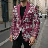 Hibiscus Pakala Royal Magenta Blazer Tropical Floral Stylized - Polynesian Pride