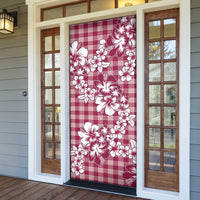 Hibiscus Pakala Royal Magenta Door Cover Tropical Floral Stylized - Polynesian Pride