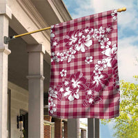 Hibiscus Pakala Royal Magenta Garden Flag Tropical Floral Stylized - Polynesian Pride