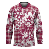 Hibiscus Pakala Royal Magenta Hockey Jersey Tropical Floral Stylized LT01 Unisex Magenta - Polynesian Pride