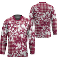 Hibiscus Pakala Royal Magenta Hockey Jersey Tropical Floral Stylized LT01 - Polynesian Pride