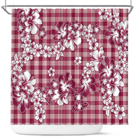 Hibiscus Pakala Royal Magenta Shower Curtain Tropical Floral Stylized - Polynesian Pride