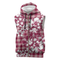 Hibiscus Pakala Royal Magenta Sleeveless Zip Hoodie Tropical Floral Stylized LT01 Magenta - Polynesian Pride