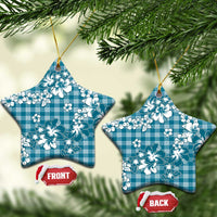 Hibiscus Pakala Ocean Depths Blue Ceramic Ornament Tropical Floral Stylized LT01 Star Blue - Polynesian Pride