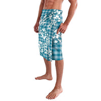 Hibiscus Pakala Ocean Depths Blue Lavalava Tropical Floral Stylized - Polynesian Pride