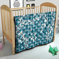 Hibiscus Pakala Ocean Depths Blue Quilt Tropical Floral Stylized - Polynesian Pride