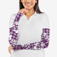 Hibiscus Pakala Sweetie Purple Arm Sleeves Tropical Floral Stylized - Polynesian Pride