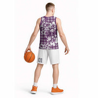 Hibiscus Pakala Sweetie Purple Basketball Jersey Tropical Floral Stylized LT01 - Polynesian Pride