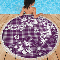 Hibiscus Pakala Sweetie Purple Beach Blanket Tropical Floral Stylized - Polynesian Pride