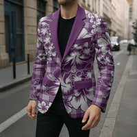 Hibiscus Pakala Sweetie Purple Blazer Tropical Floral Stylized - Polynesian Pride