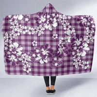 Hibiscus Pakala Sweetie Purple Hooded Blanket Tropical Floral Stylized - Polynesian Pride