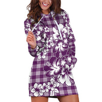 Hibiscus Pakala Sweetie Purple Hoodie Dress Tropical Floral Stylized - Polynesian Pride