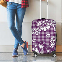 Hibiscus Pakala Sweetie Purple Luggage Cover Tropical Floral Stylized LT01 - Polynesian Pride