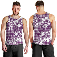 Hibiscus Pakala Sweetie Purple Men Tank Top Tropical Floral Stylized LT01 - Polynesian Pride