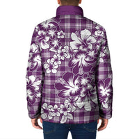 Hibiscus Pakala Sweetie Purple Padded Jacket Tropical Floral Stylized - Polynesian Pride