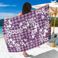 Hibiscus Pakala Sweetie Purple Sarong Tropical Floral Stylized - Polynesian Pride