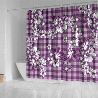 Hibiscus Pakala Sweetie Purple Shower Curtain Tropical Floral Stylized - Polynesian Pride