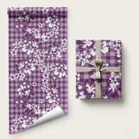Hibiscus Pakala Sweetie Purple Wrapping Paper Tropical Floral Stylized LT01 58" × 23" Purple - Polynesian Pride