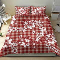 Hibiscus Pakala Fantasy Red Bedding Set Tropical Floral Stylized - Polynesian Pride