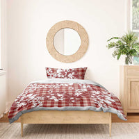 Hibiscus Pakala Fantasy Red Bedding Set Tropical Floral Stylized - Polynesian Pride