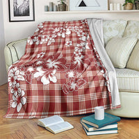 Hibiscus Pakala Fantasy Red Blanket Tropical Floral Stylized LT01 Red - Polynesian Pride