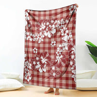 Hibiscus Pakala Fantasy Red Blanket Tropical Floral Stylized LT01 - Polynesian Pride