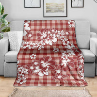 Hibiscus Pakala Fantasy Red Blanket Tropical Floral Stylized LT01 - Polynesian Pride