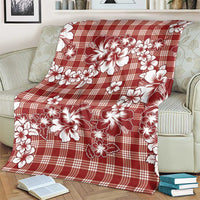 Hibiscus Pakala Fantasy Red Blanket Tropical Floral Stylized LT01 - Polynesian Pride